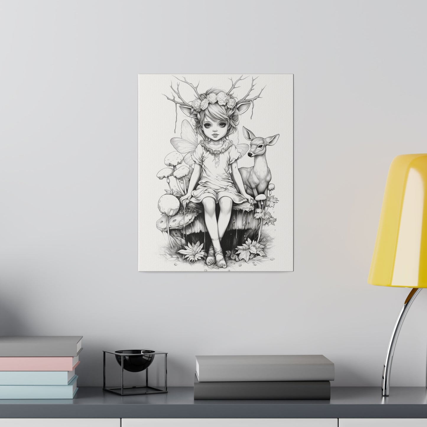 Fairy Coloring Page Canvas