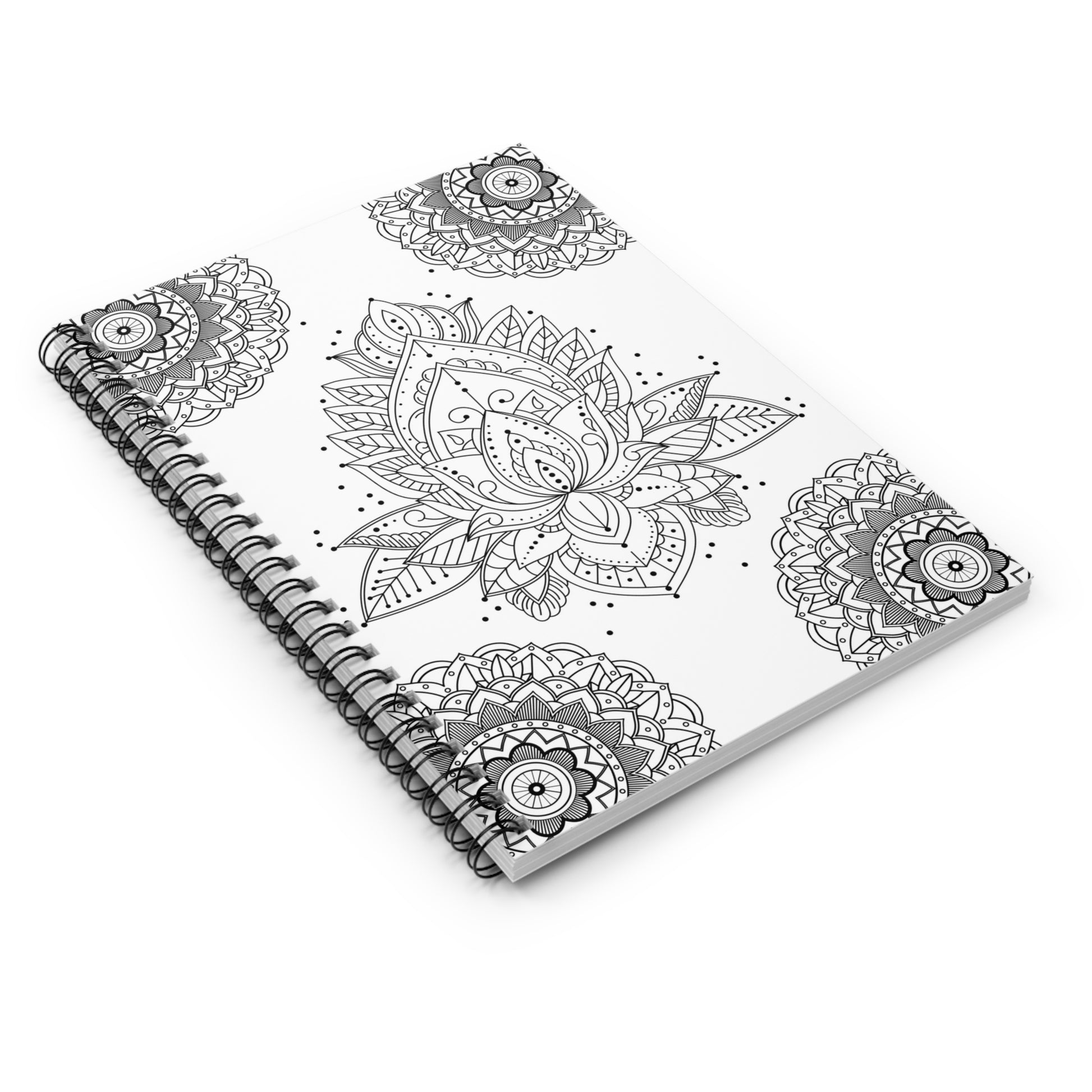 mandala colorable spiral notebook monsoon publishing