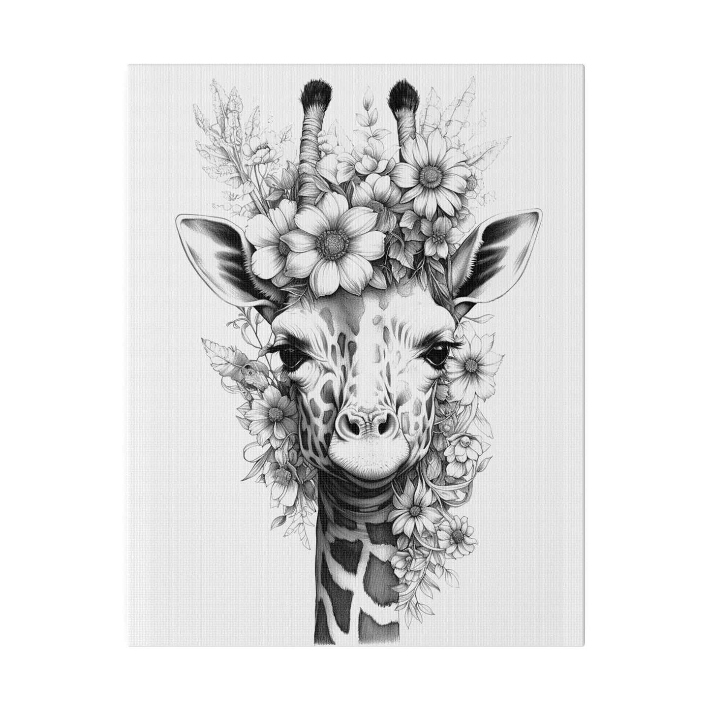 Giraffe Coloring Canvas