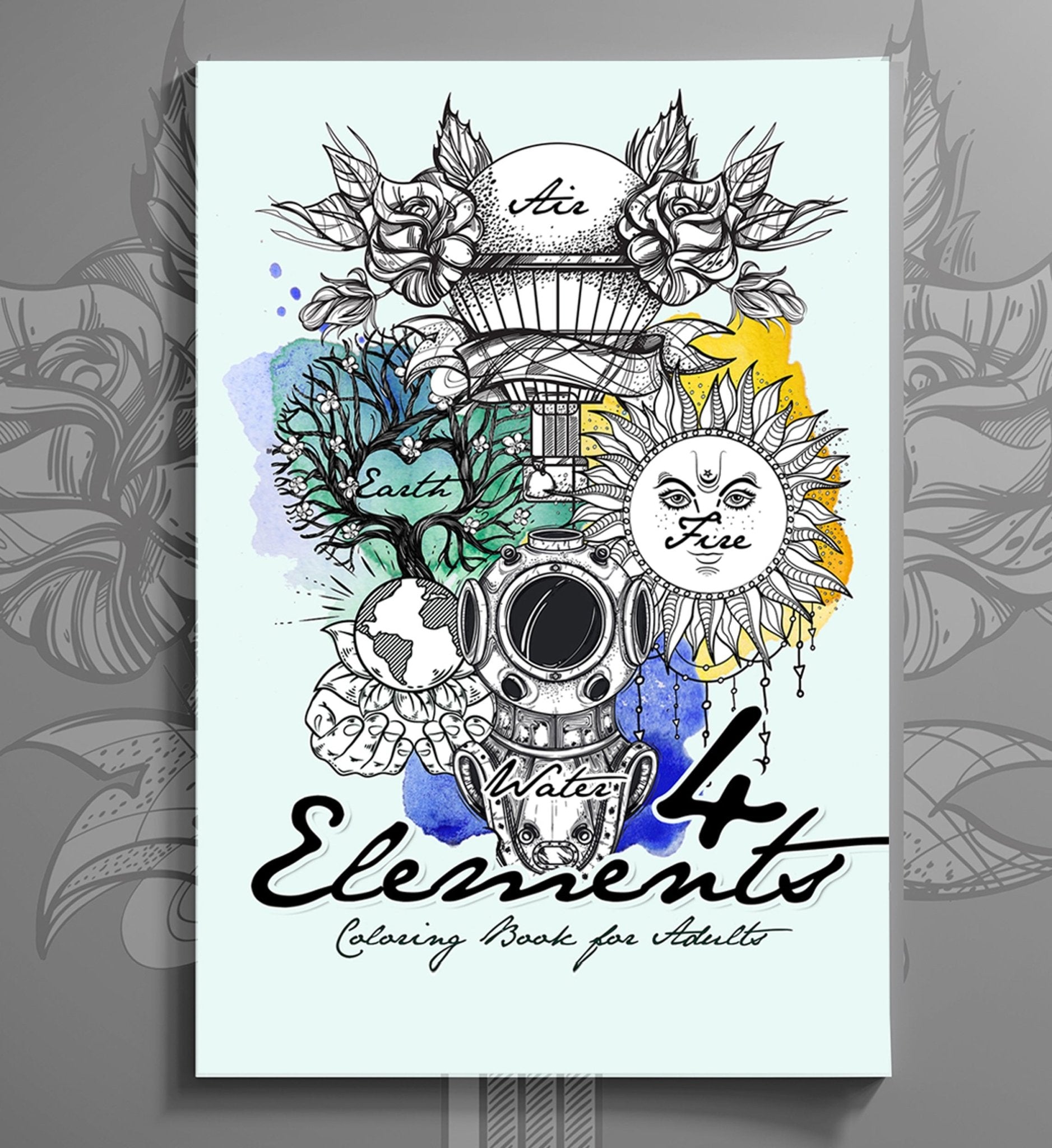 4 Elements Coloring Book for Adults (Printbook) - Monsoon Publishing USA
