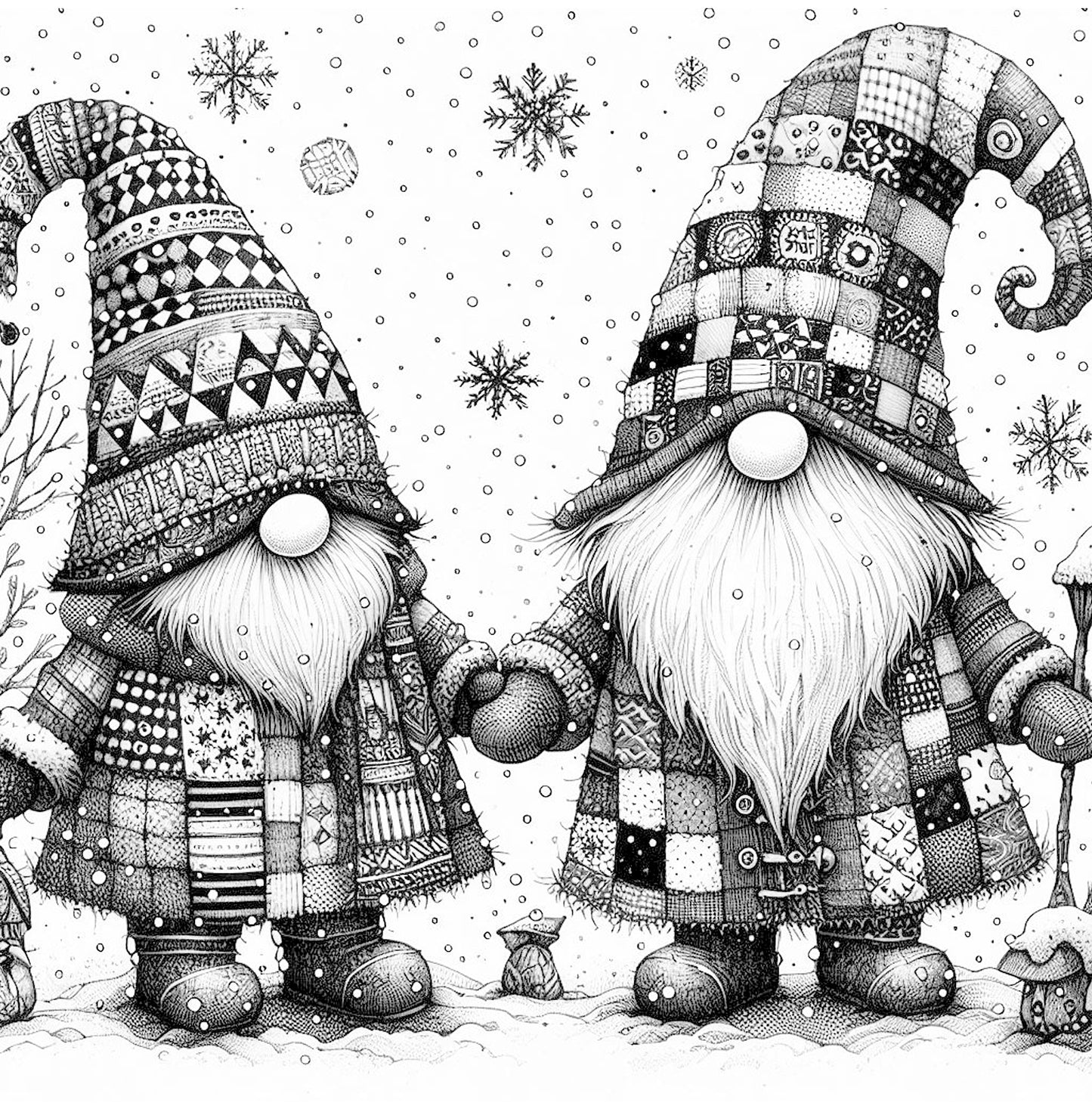 Patchwork Gnomes Coloring Book (Printbook)