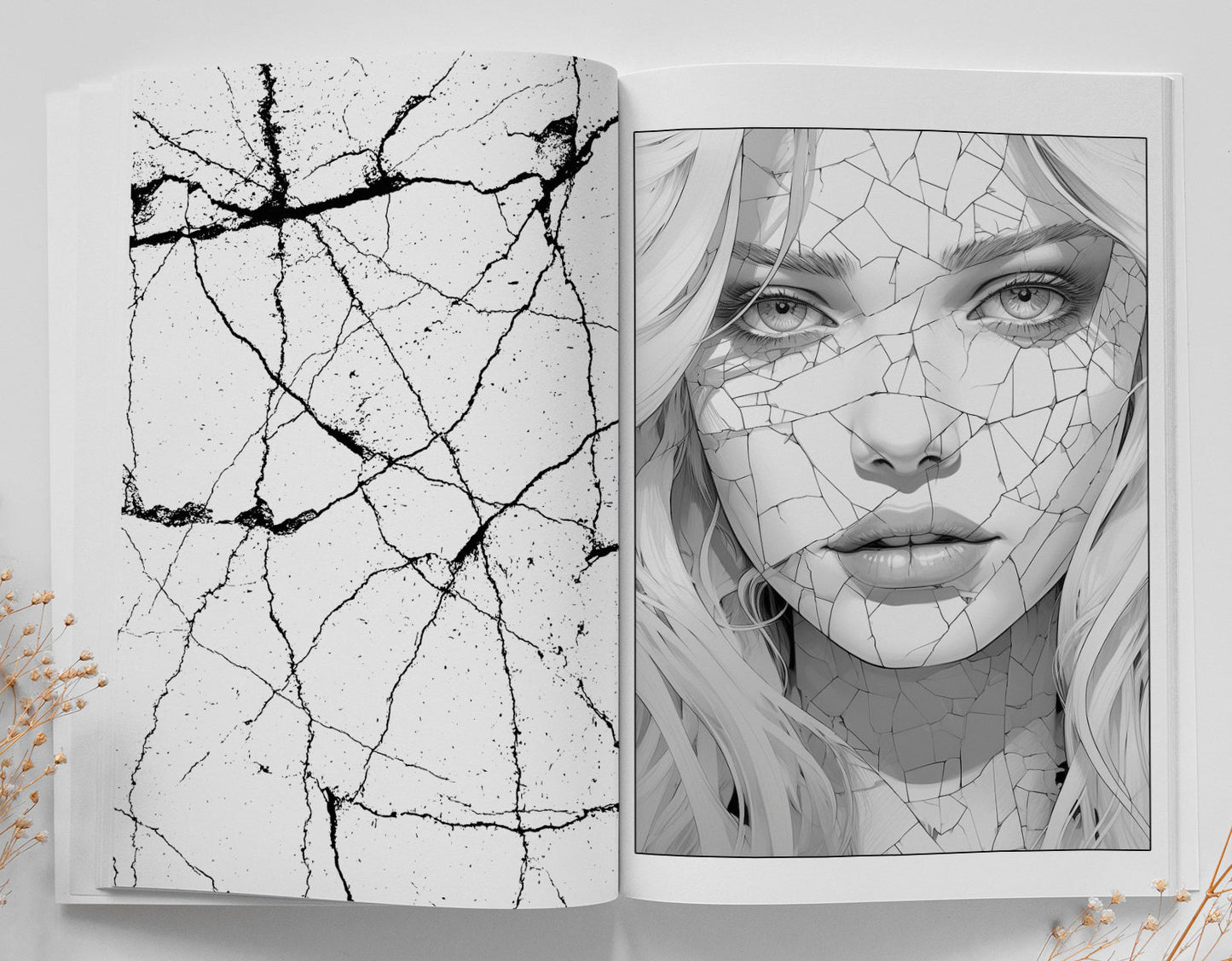 Abstract Faces Coloring Book Grayscale (Printbook) - Monsoon Publishing USA