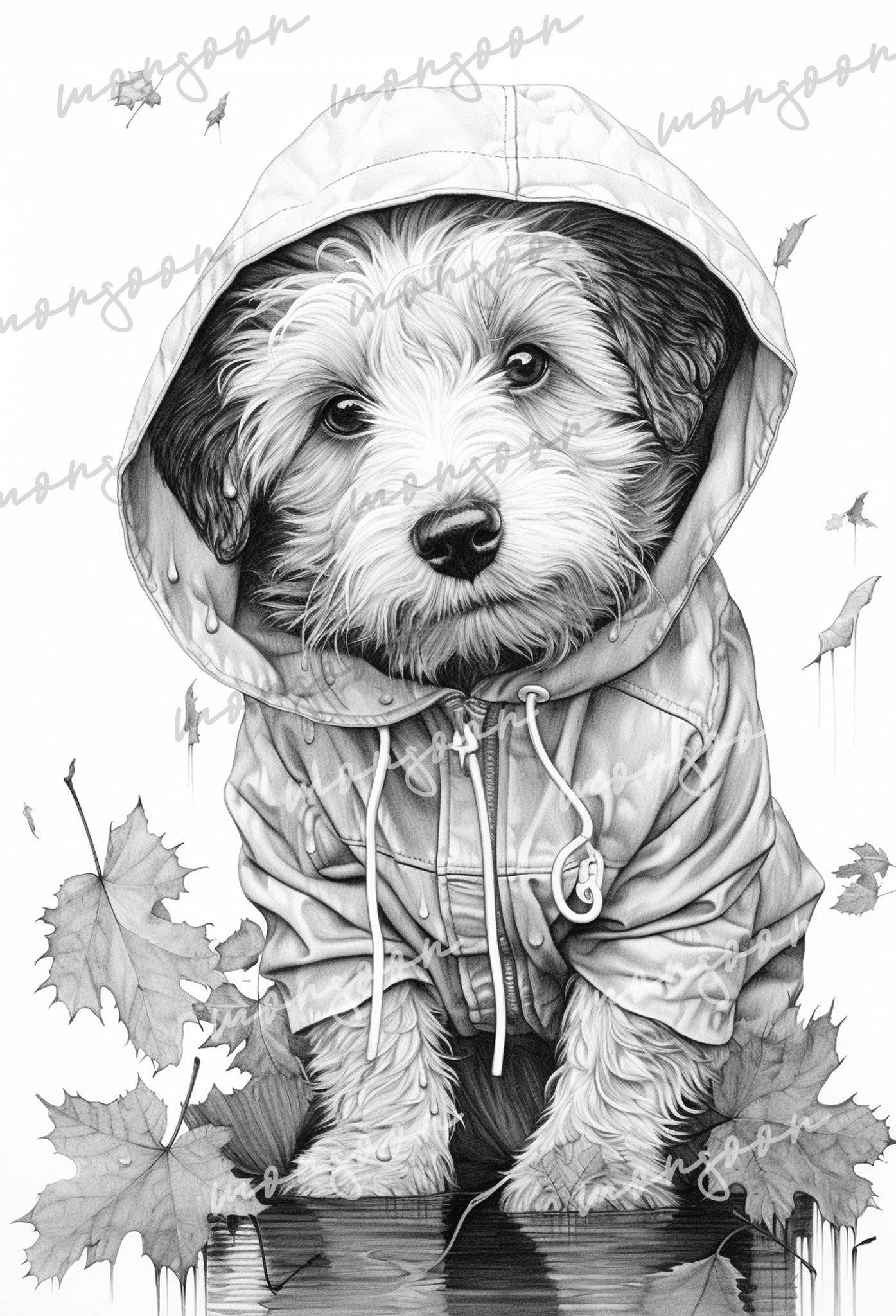 Autumn Dogs Coloring Book (Digital) - Monsoon Publishing USA