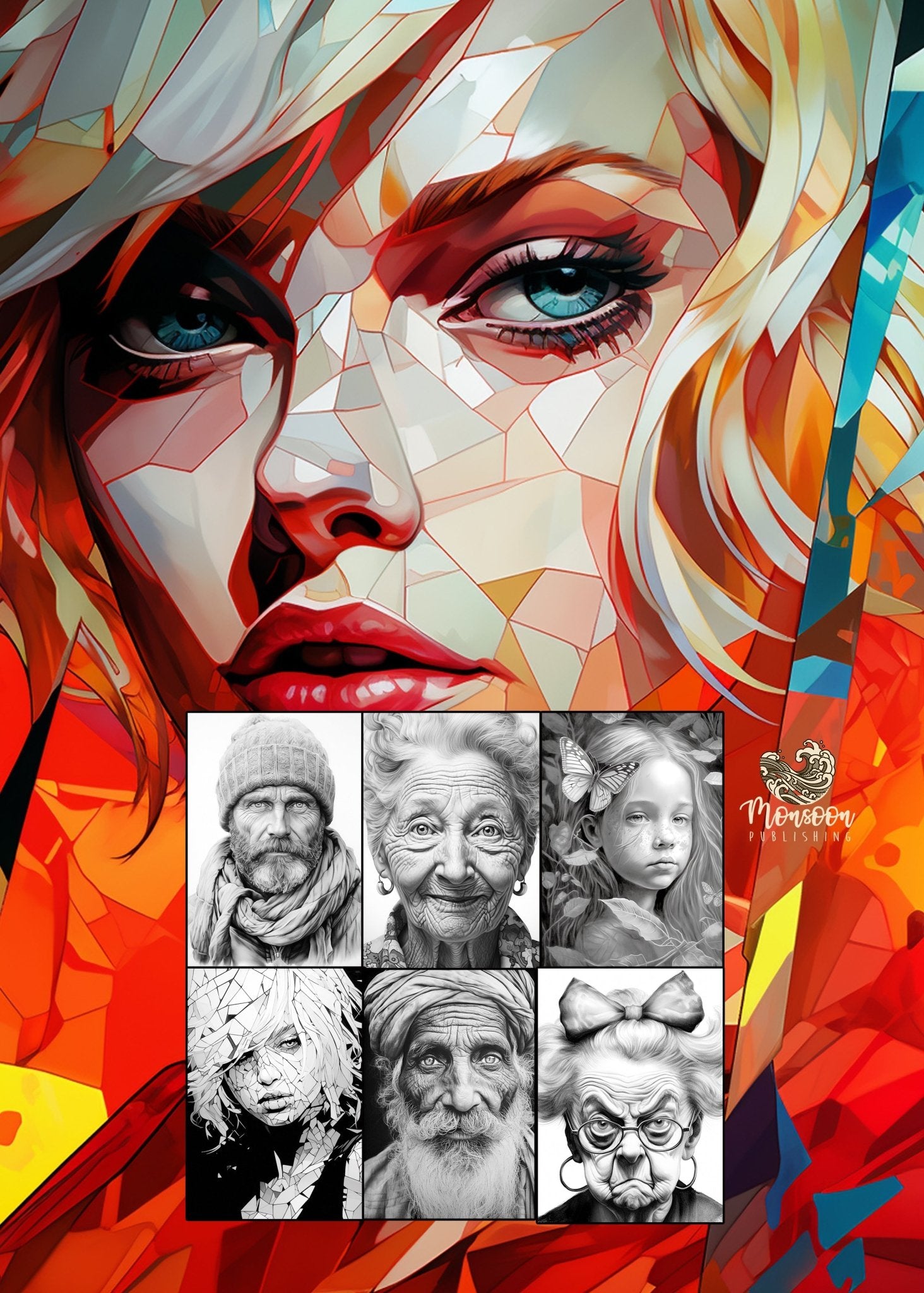 Best of Portraits Coloring Book (Digital) - Monsoon Publishing USA