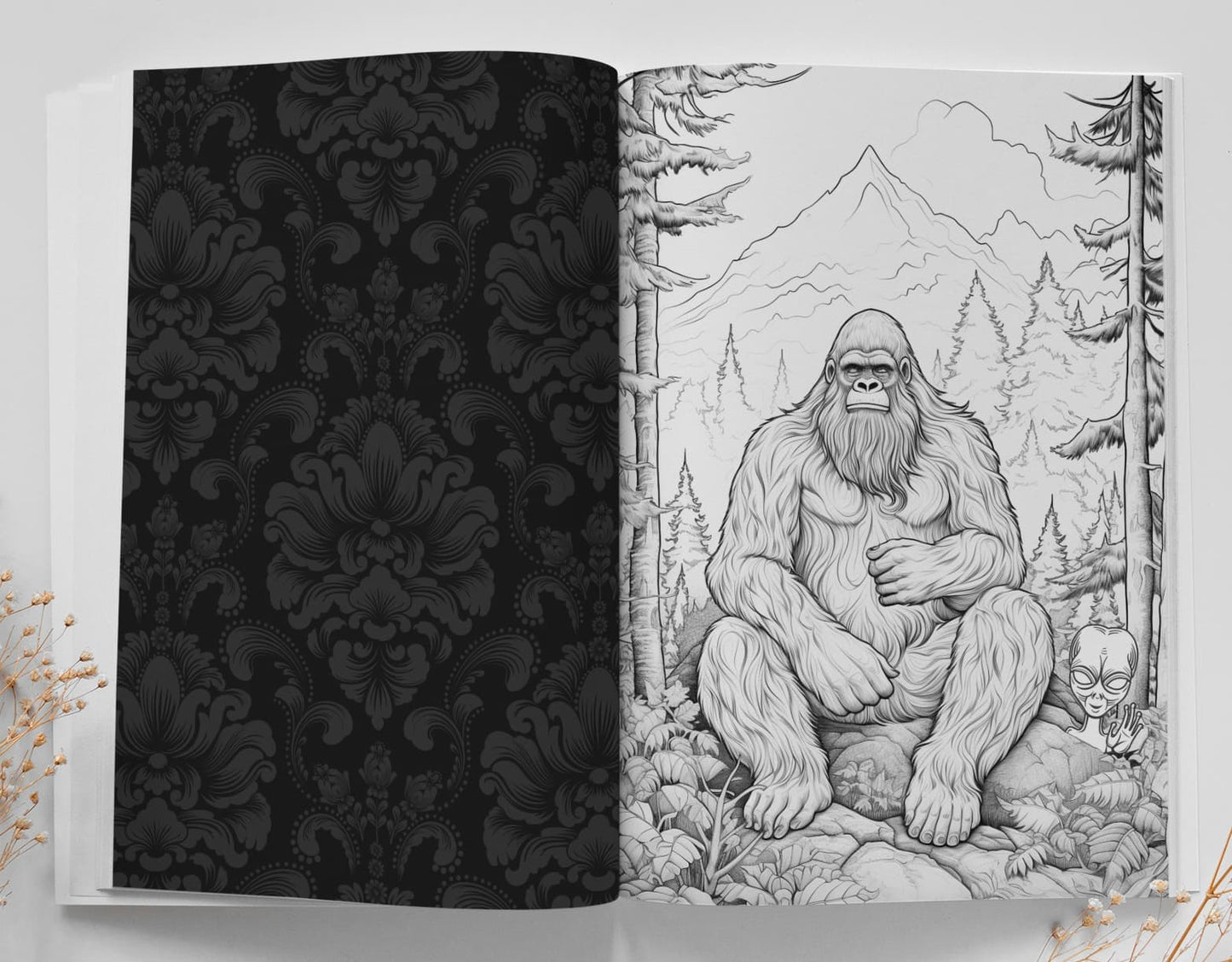 Bigfoot Coloring Book for Adults (Digital)