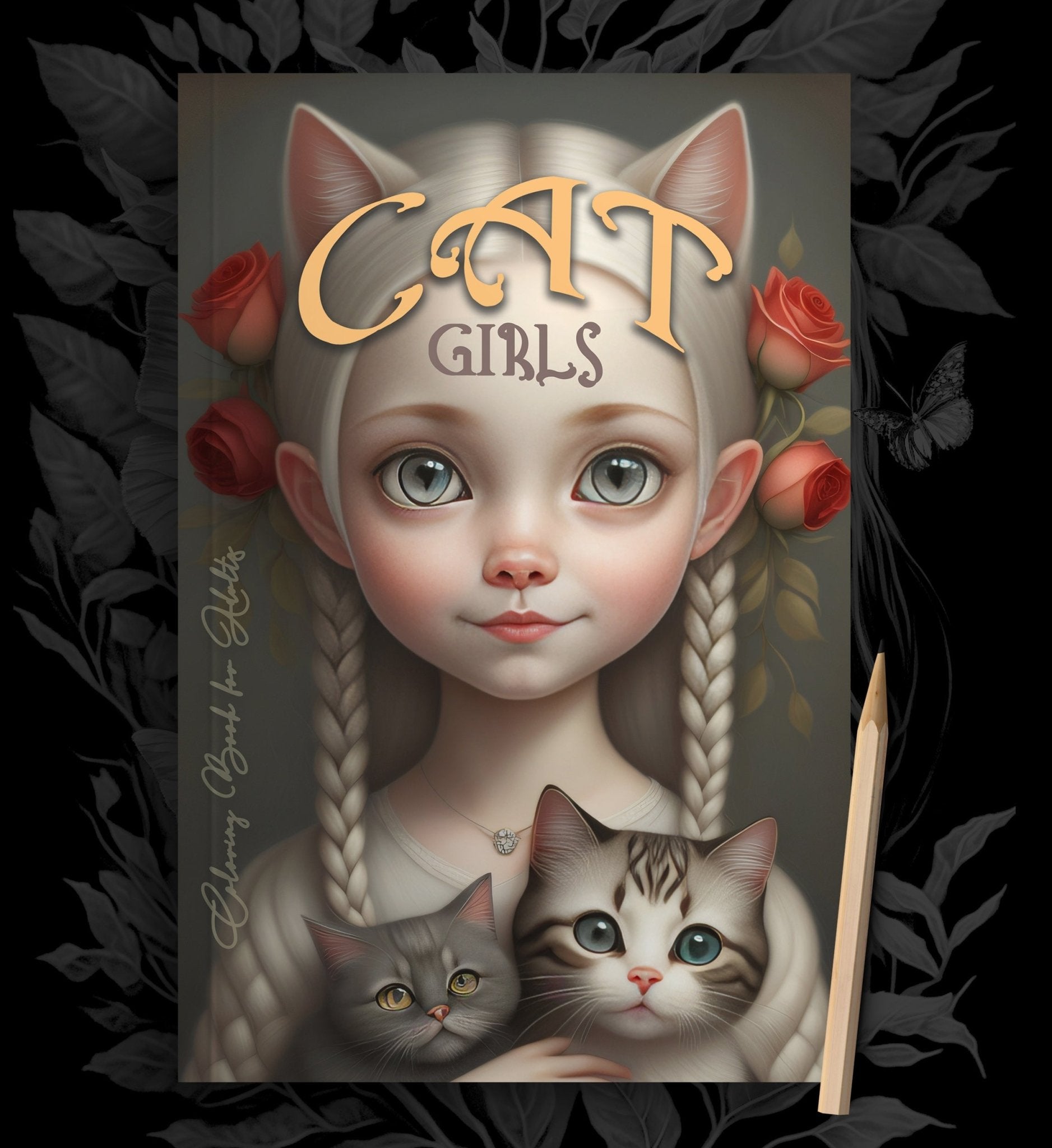 Cat Girls Coloring Book Grayscale (Printbook) - Monsoon Publishing USA