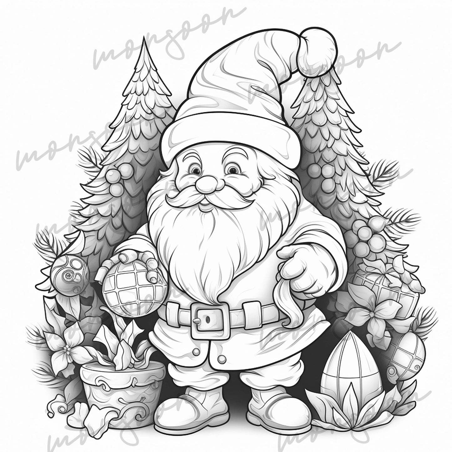 Christmas Gnomes Coloring Book for Adults (Printbook) - Monsoon Publishing USA
