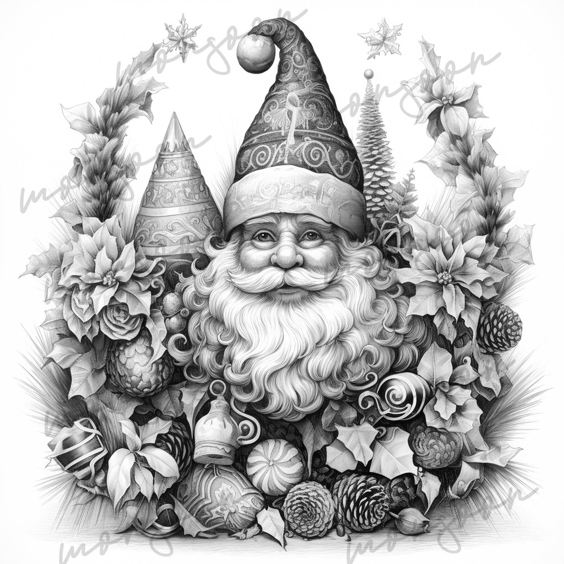 Christmas Gnomes Coloring Book for Adults (Printbook) - Monsoon Publishing USA