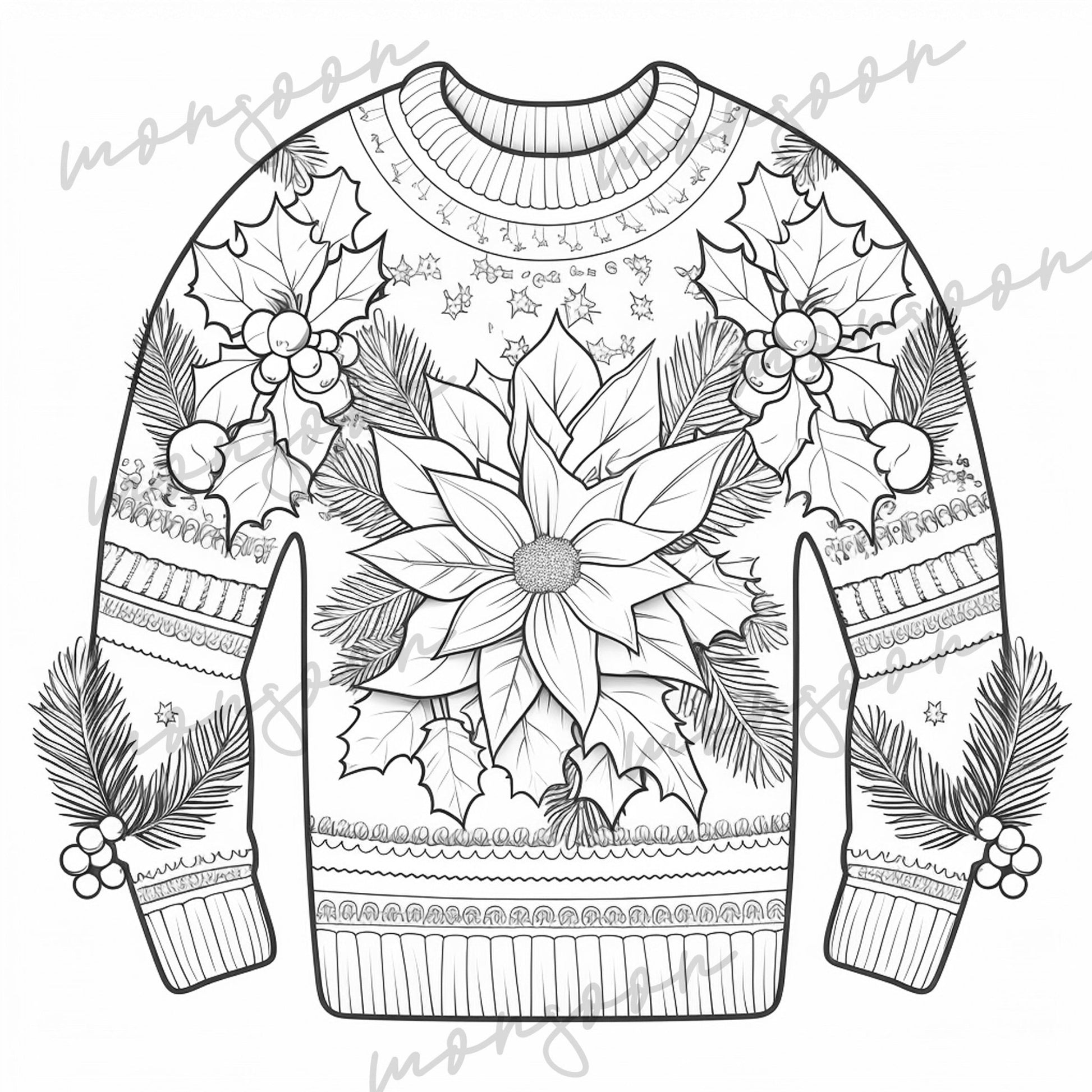 Christmas Sweater Coloring Book for Adults (Printbook) - Monsoon Publishing USA