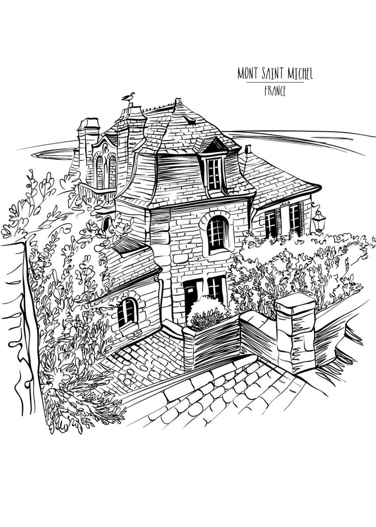 Cities Houses Castles Coloring Book 2 (Digital) - Monsoon Publishing USA