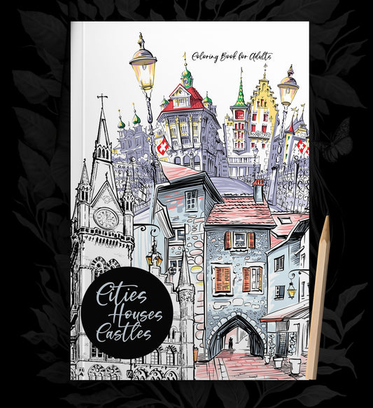 Cities Houses Castles Coloring Book (Printbook) - Monsoon Publishing USA