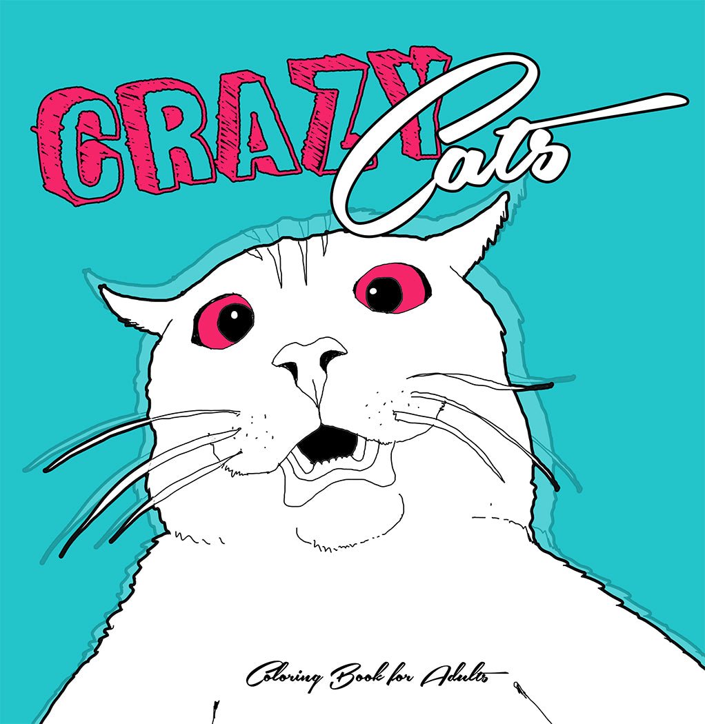 Crazy Cats Coloring Book for Adults (Printbook) - Monsoon Publishing USA