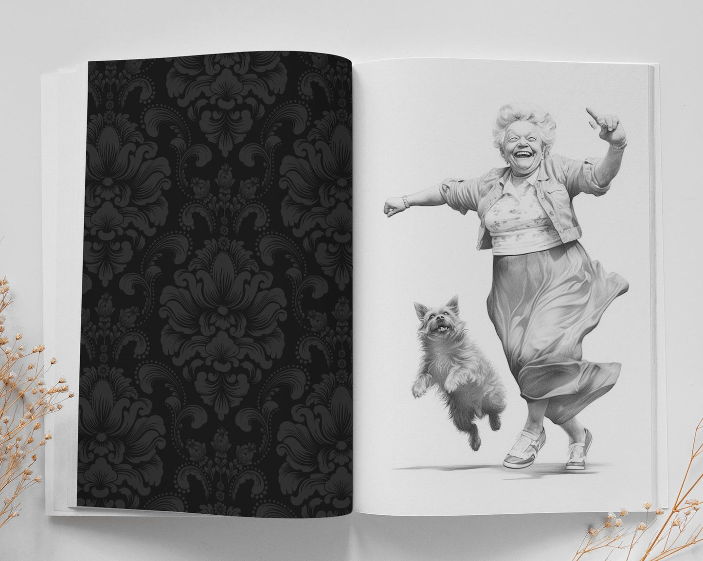 Crazy Grandma Coloring Book Graysale 2 (Digital) - Monsoon Publishing USA