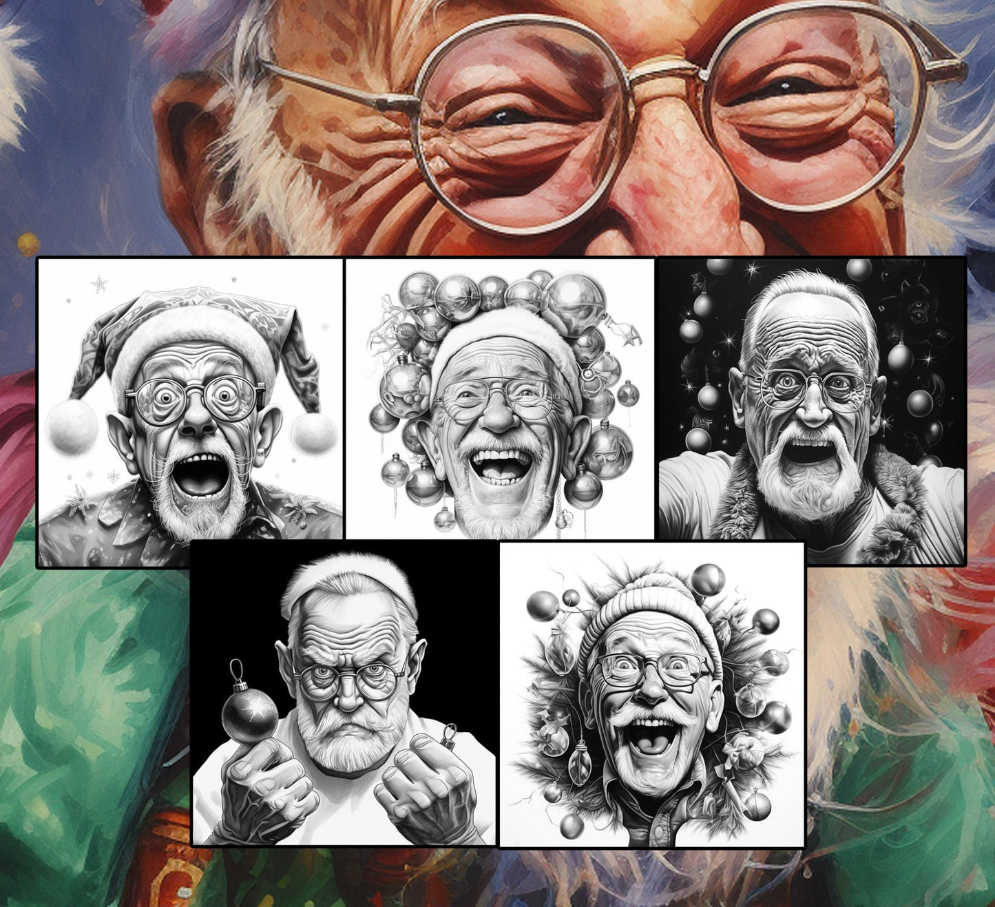 Crazy Grandpas on Christmas Coloring Book (Printbook) - Monsoon Publishing USA