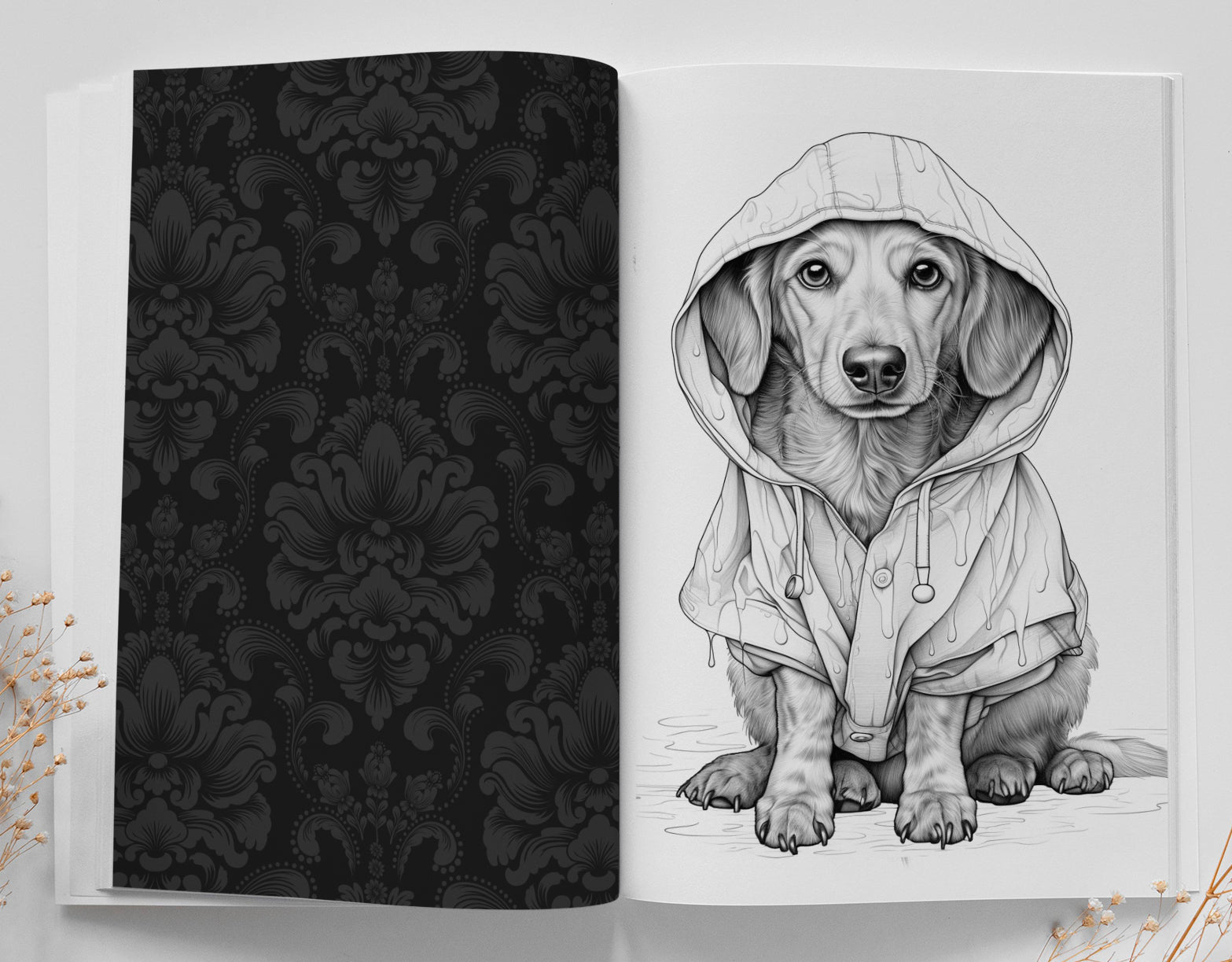 Dachshund Coloring Book Grayscale (Printbook) - Monsoon Publishing USA