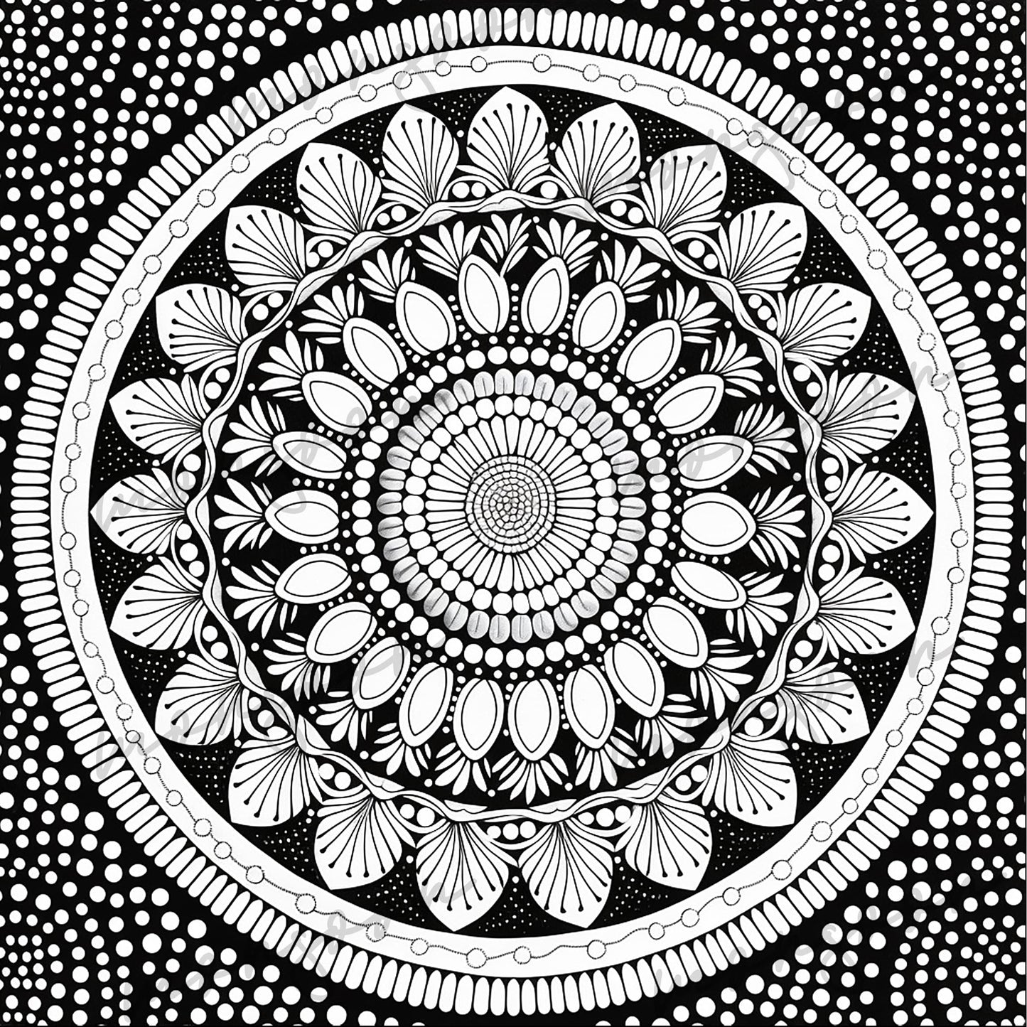 Dot Painting Mandalas Coloring Book (Digital)