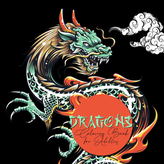 Dragons Coloring Book for Adults (Digital) - Monsoon Publishing USA