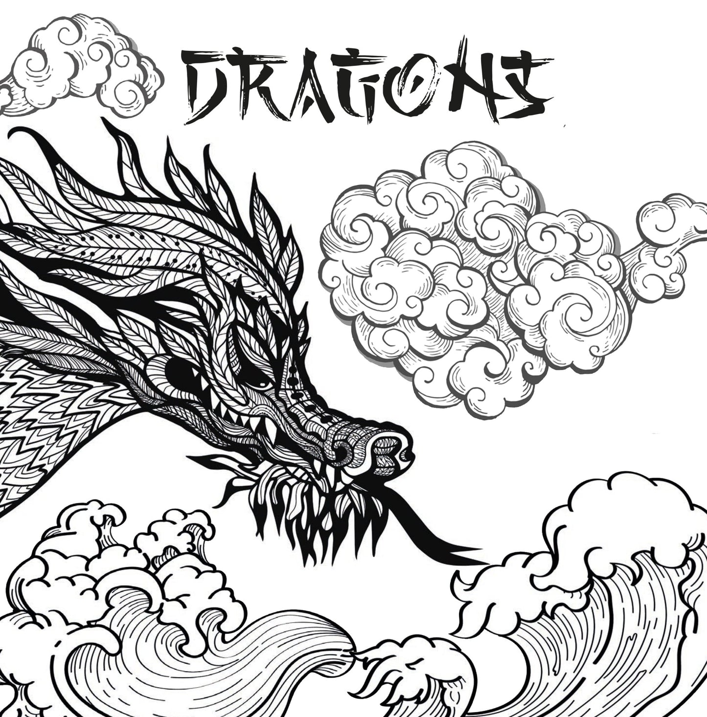 Dragons Coloring Book for Adults (Digital) - Monsoon Publishing USA