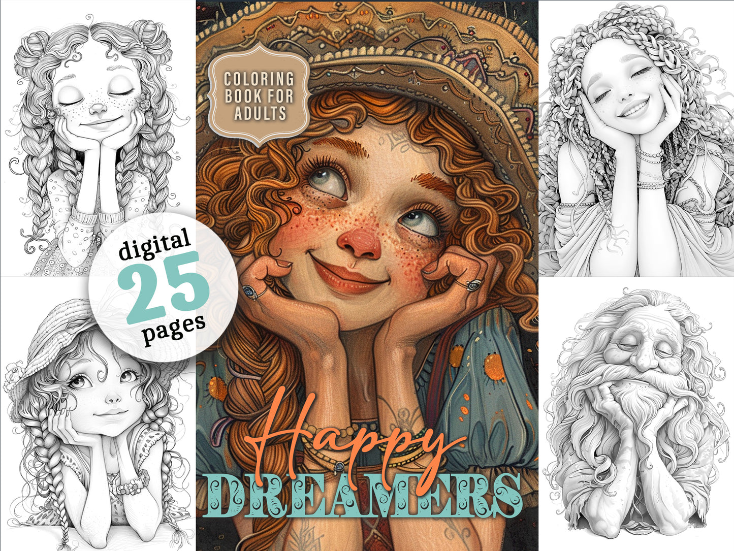Happy Dreamers Coloring Book (Digital)