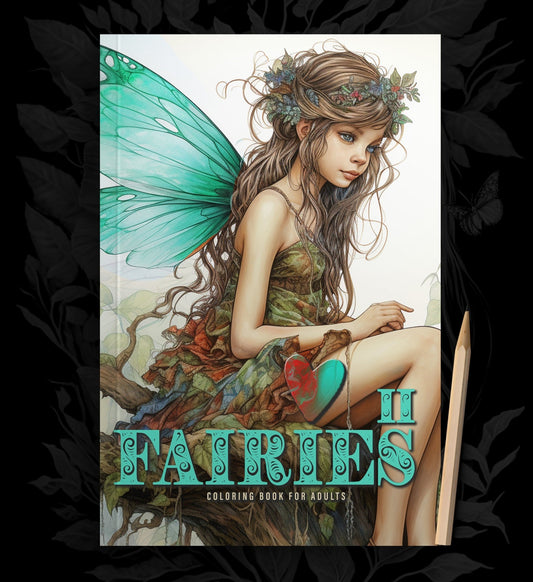 Fairies Coloring Book Grayscale 2 (Printbook) - Monsoon Publishing USA