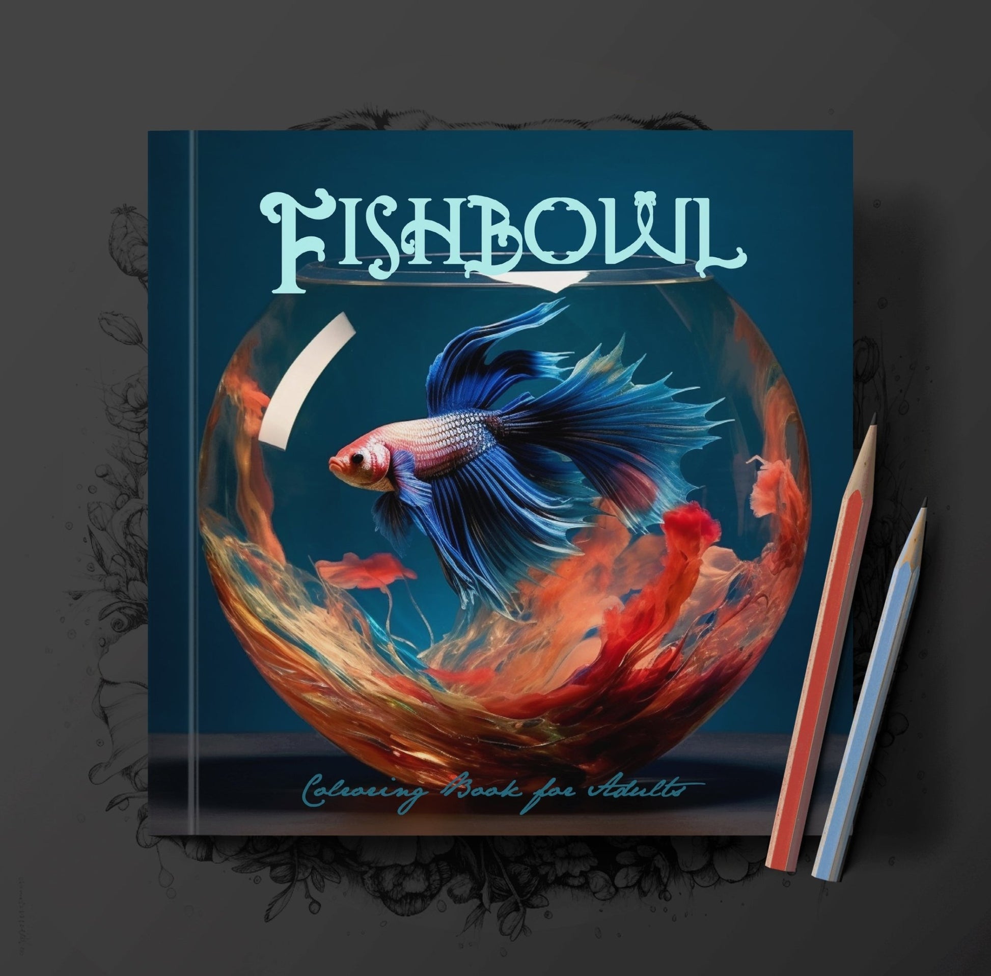 Fish Bowl Coloring Book Grayscale (Digital) - Monsoon Publishing USA