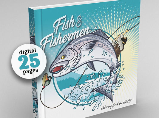 Fishing Coloring Book for Adults (Digital) - Monsoon Publishing USA
