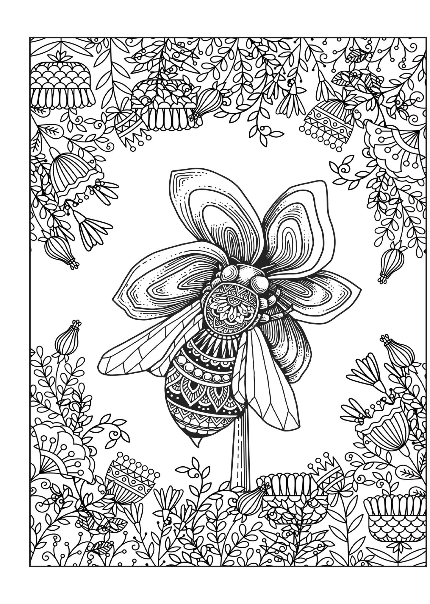 Flower Coloring Book for Adults (Digital) - Monsoon Publishing USA