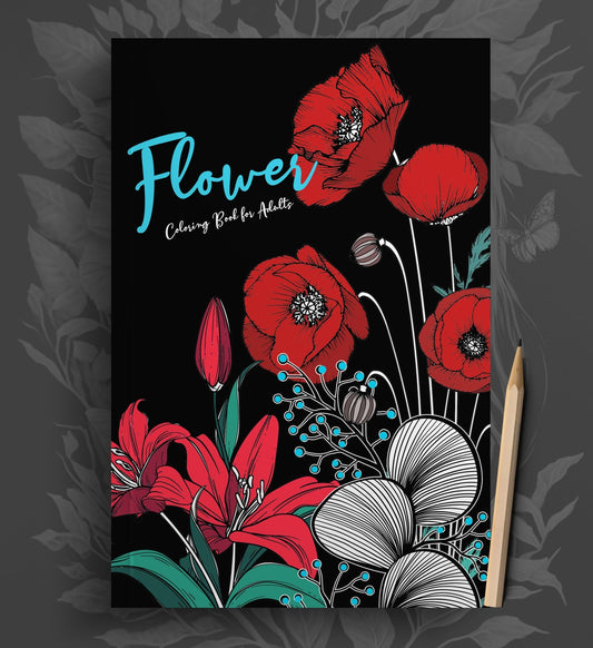 Flower Coloring Book for Adults (Printbook) - Monsoon Publishing USA