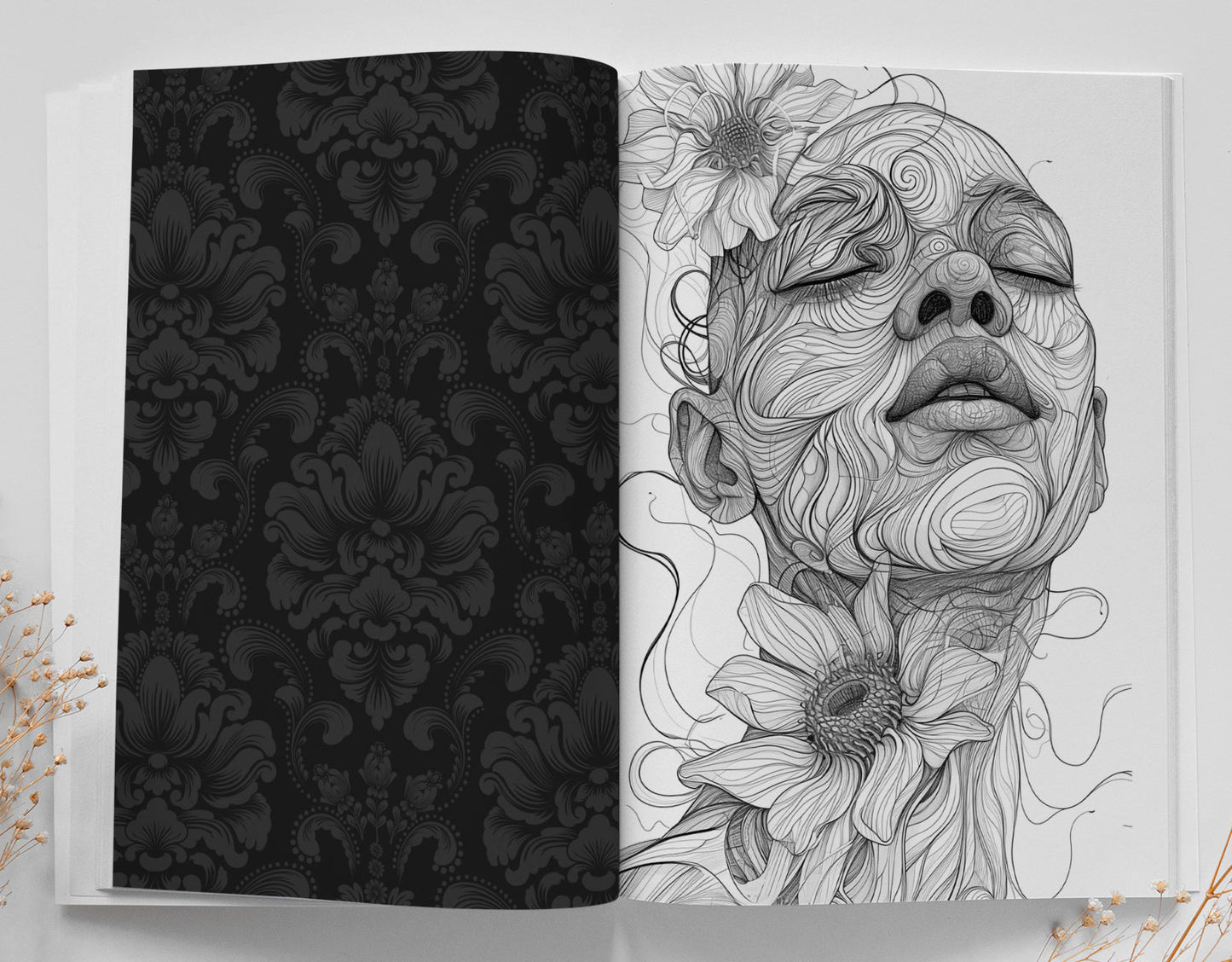 Flower Portraits Coloring Book (Digital) - Monsoon Publishing USA