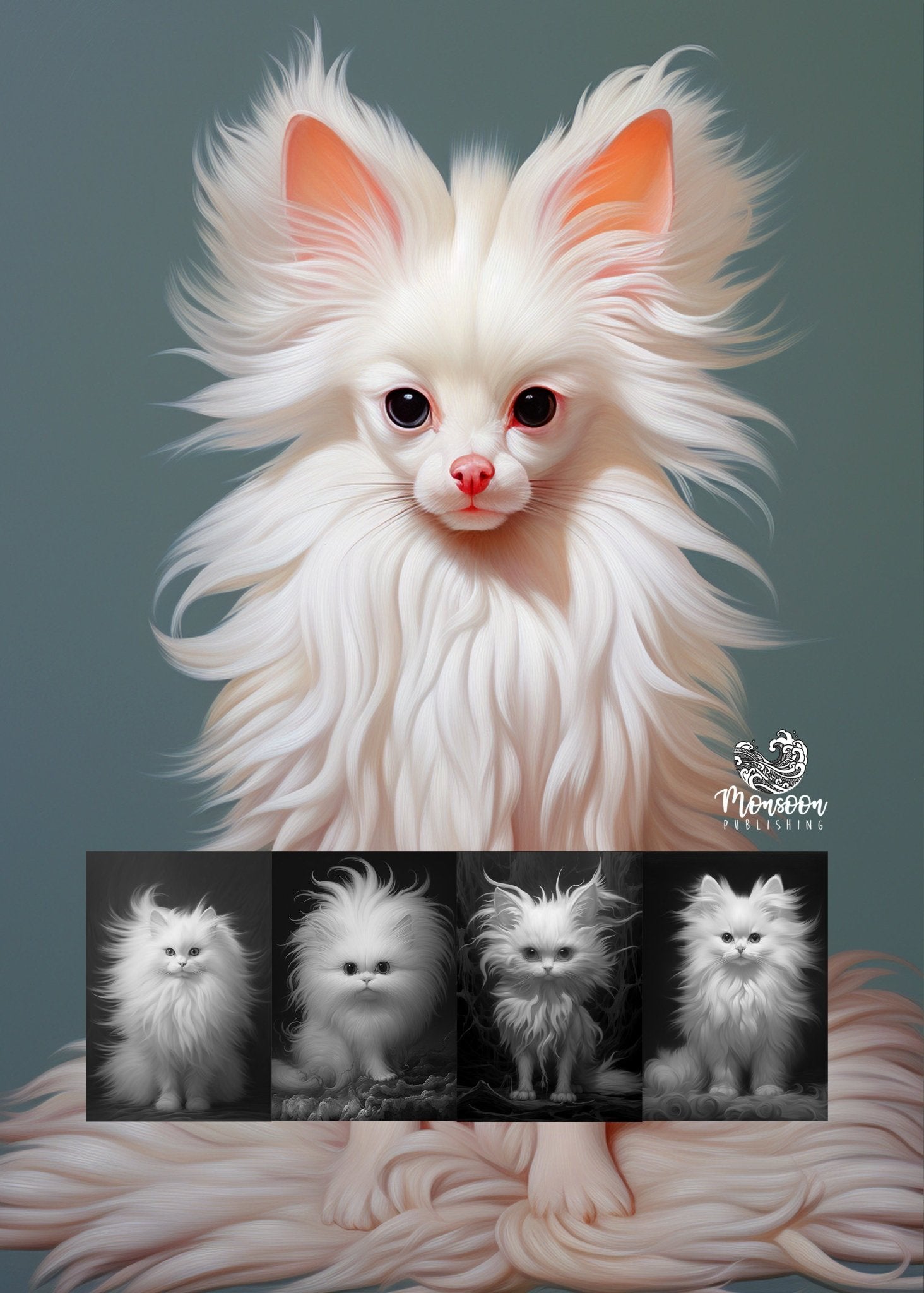 Fluffy Kittens Cat Coloring Book (Digital) - Monsoon Publishing USA