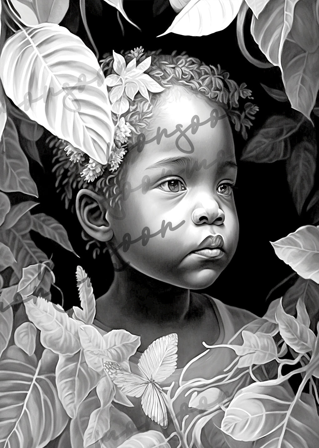 Forest Girls Coloring Book Grayscale (Digital) - Monsoon Publishing USA