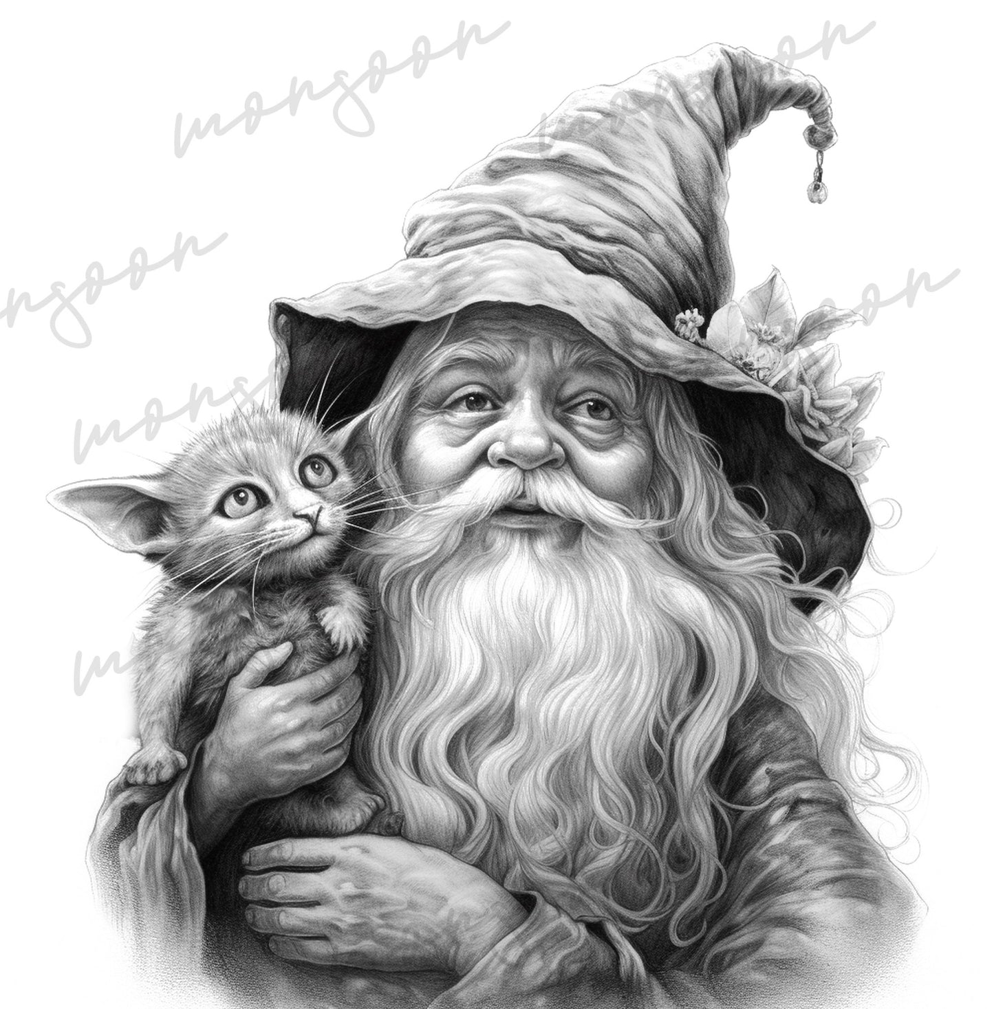 Gnomes Cats and Creatures Coloring Book (Digital) - Monsoon Publishing USA