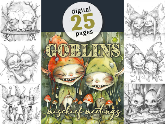 Goblins Coloring Book for Adults (Digital)