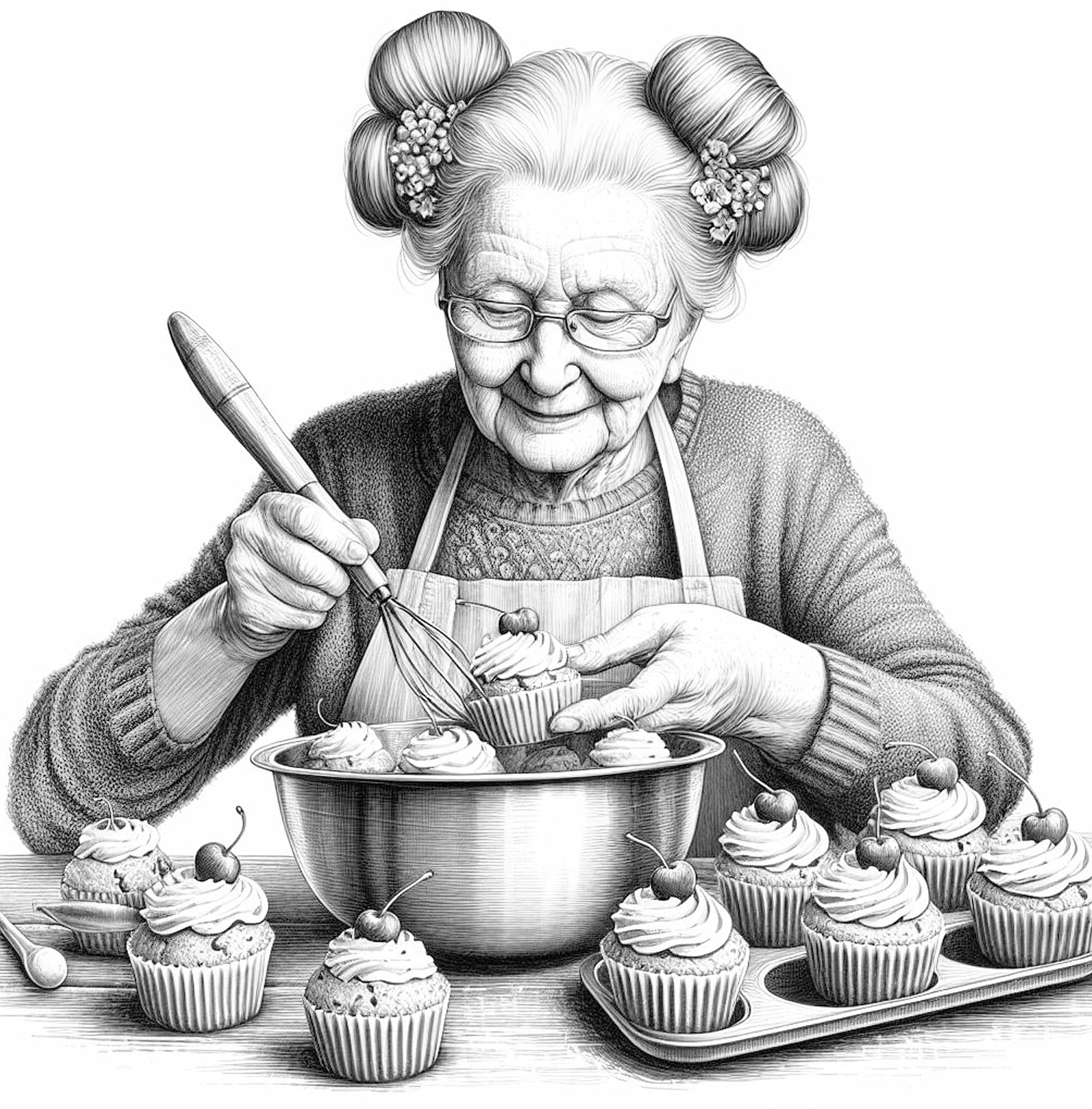 grandma kitchen coloring book monsoon publishing