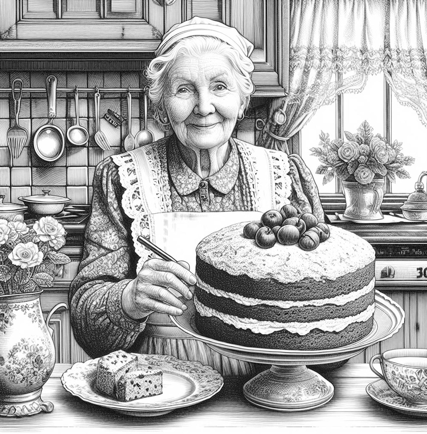 grandma kitchen coloring book monsoon publishing