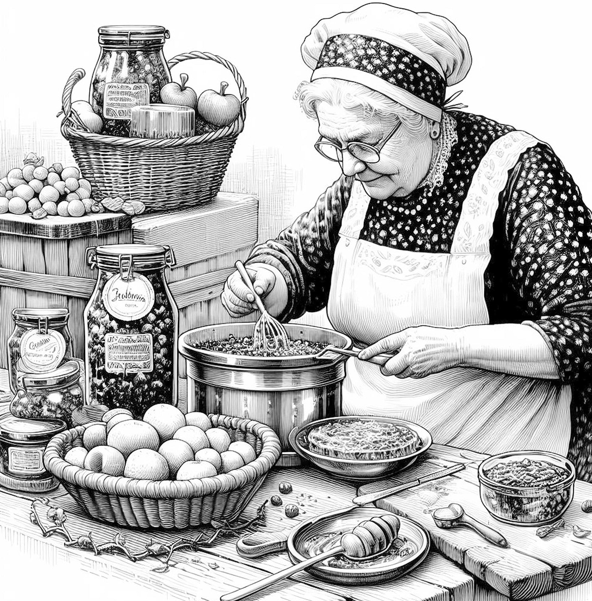 grandma kitchen coloring book monsoon publishing