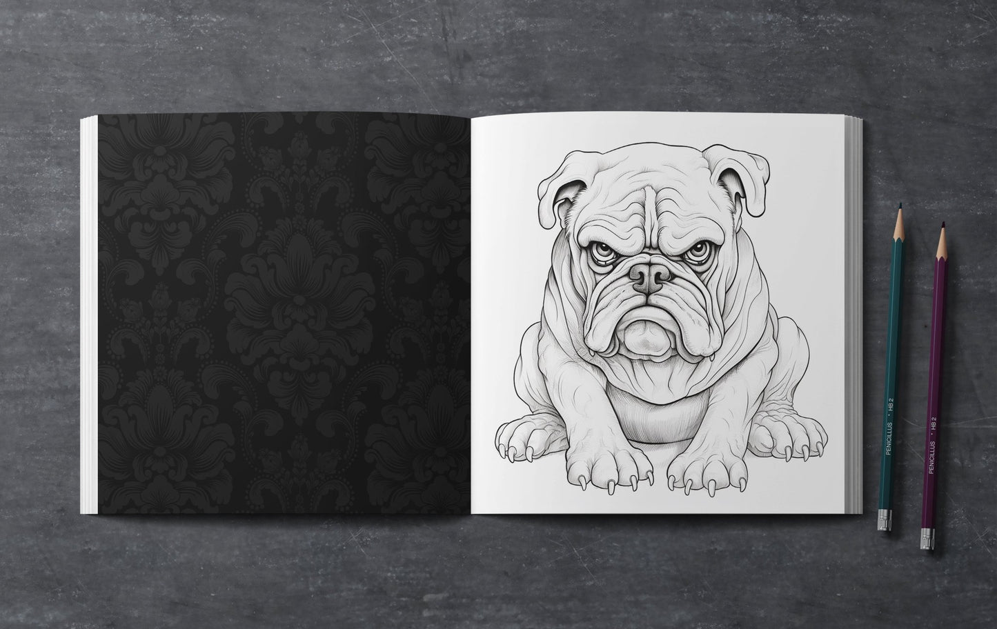 Grumpy Dogs Coloring Book Grayscale (Printbook) - Monsoon Publishing USA