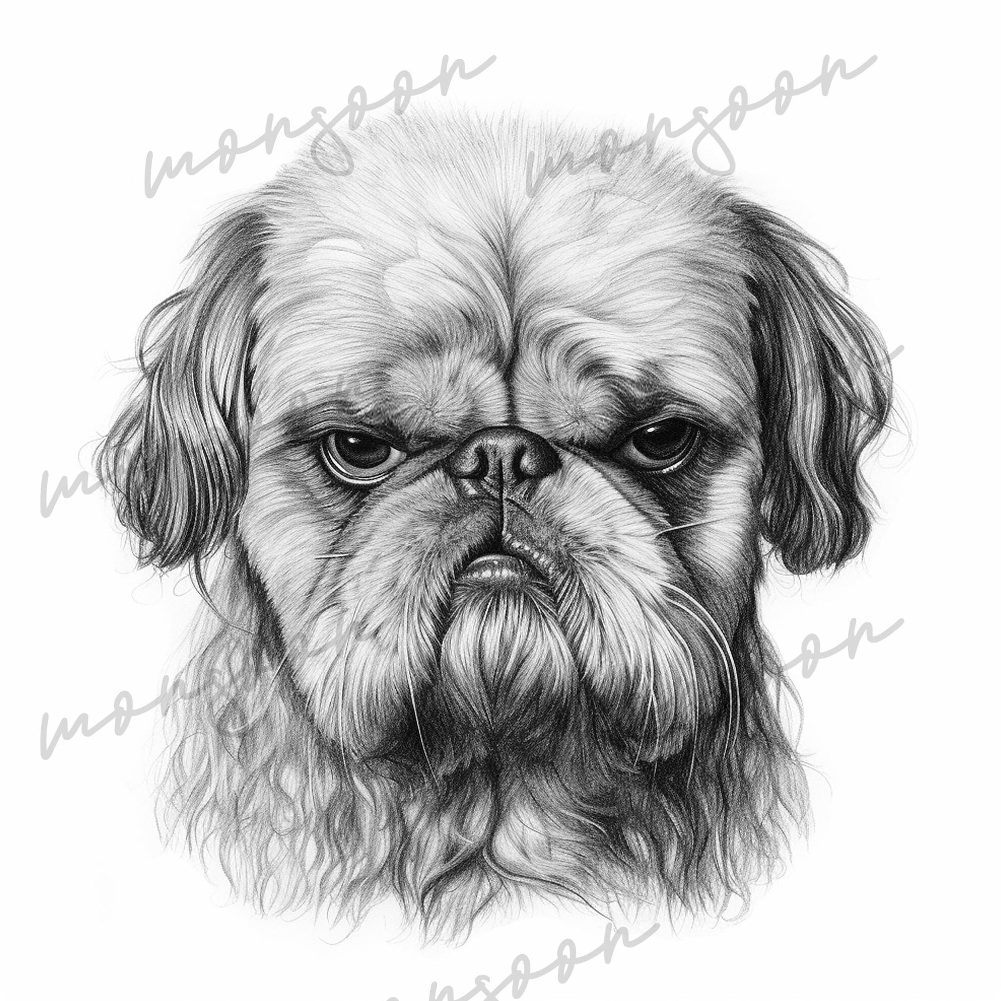Grumpy Dogs Coloring Book Grayscale (Printbook) - Monsoon Publishing USA