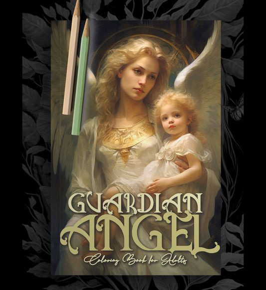 Guardian Angel Coloring Book Grayscale (Printbook) - Monsoon Publishing USA