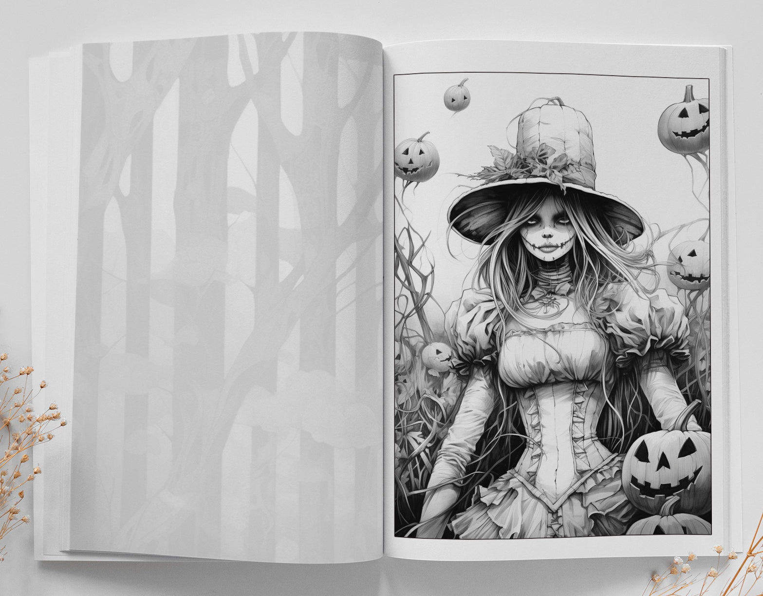 Halloween Coloring Book Grayscale (Digital) - Monsoon Publishing USA