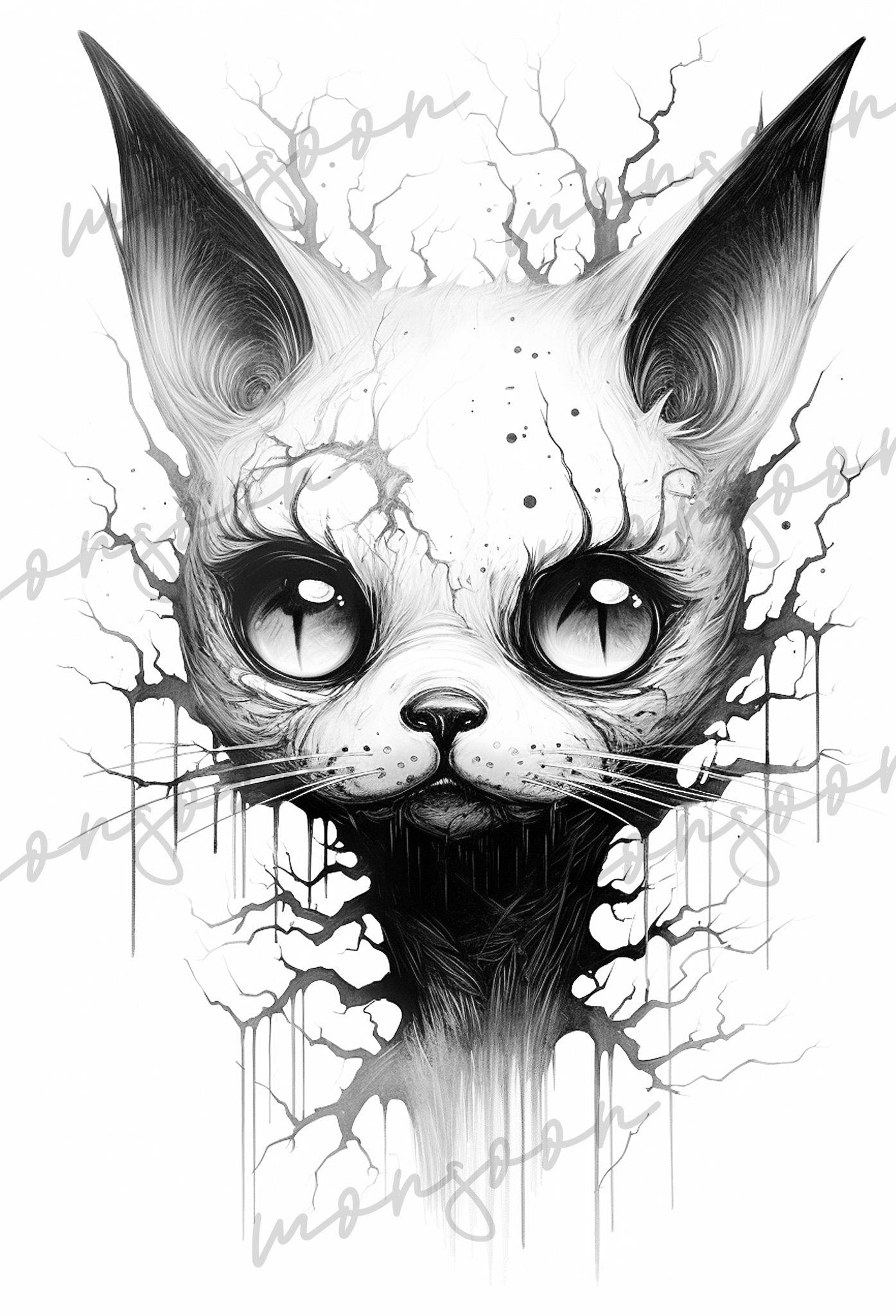 Halloween Horror Cats Coloring Book (Printbook) - Monsoon Publishing USA
