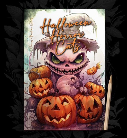 Halloween Horror Cats Coloring Book (Printbook) - Monsoon Publishing USA