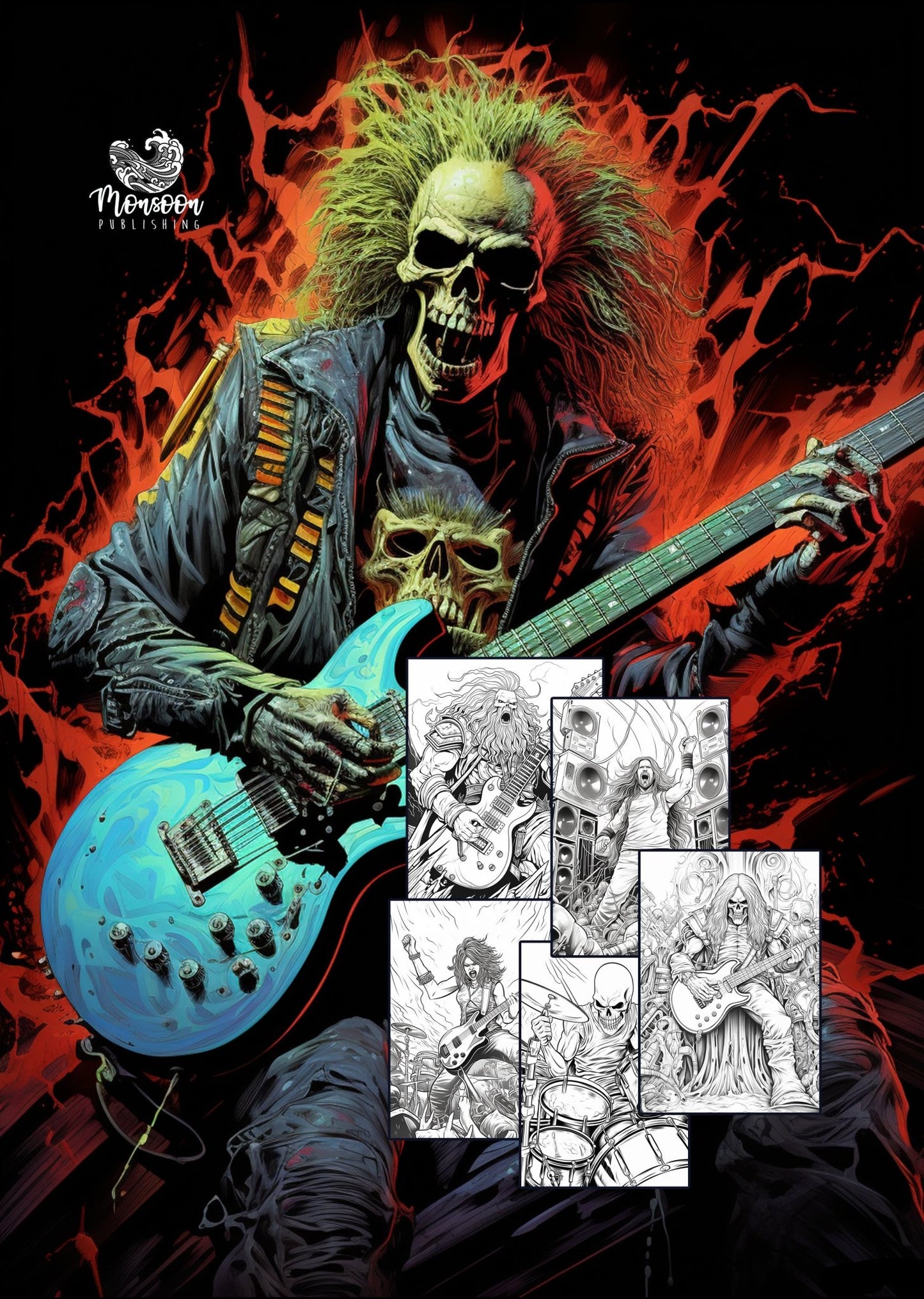 Heavy Metal Coloring Book Grayscale (Digital) - Monsoon Publishing USA