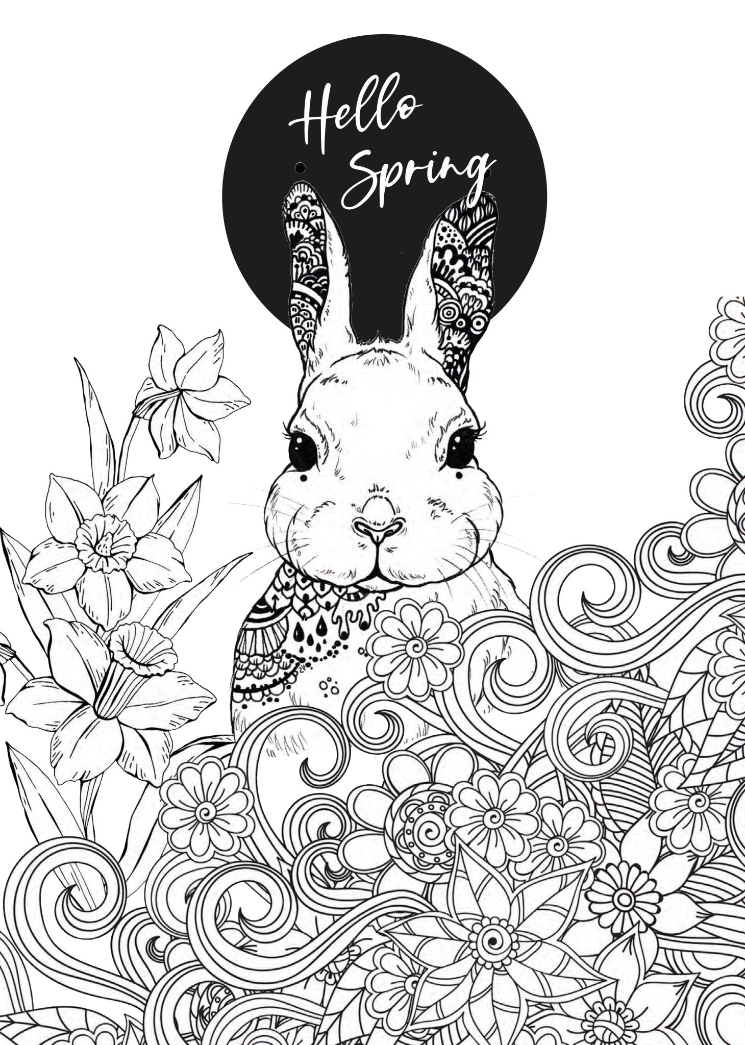 Hello Spring Coloring Book for Adults (Digital) - Monsoon Publishing USA