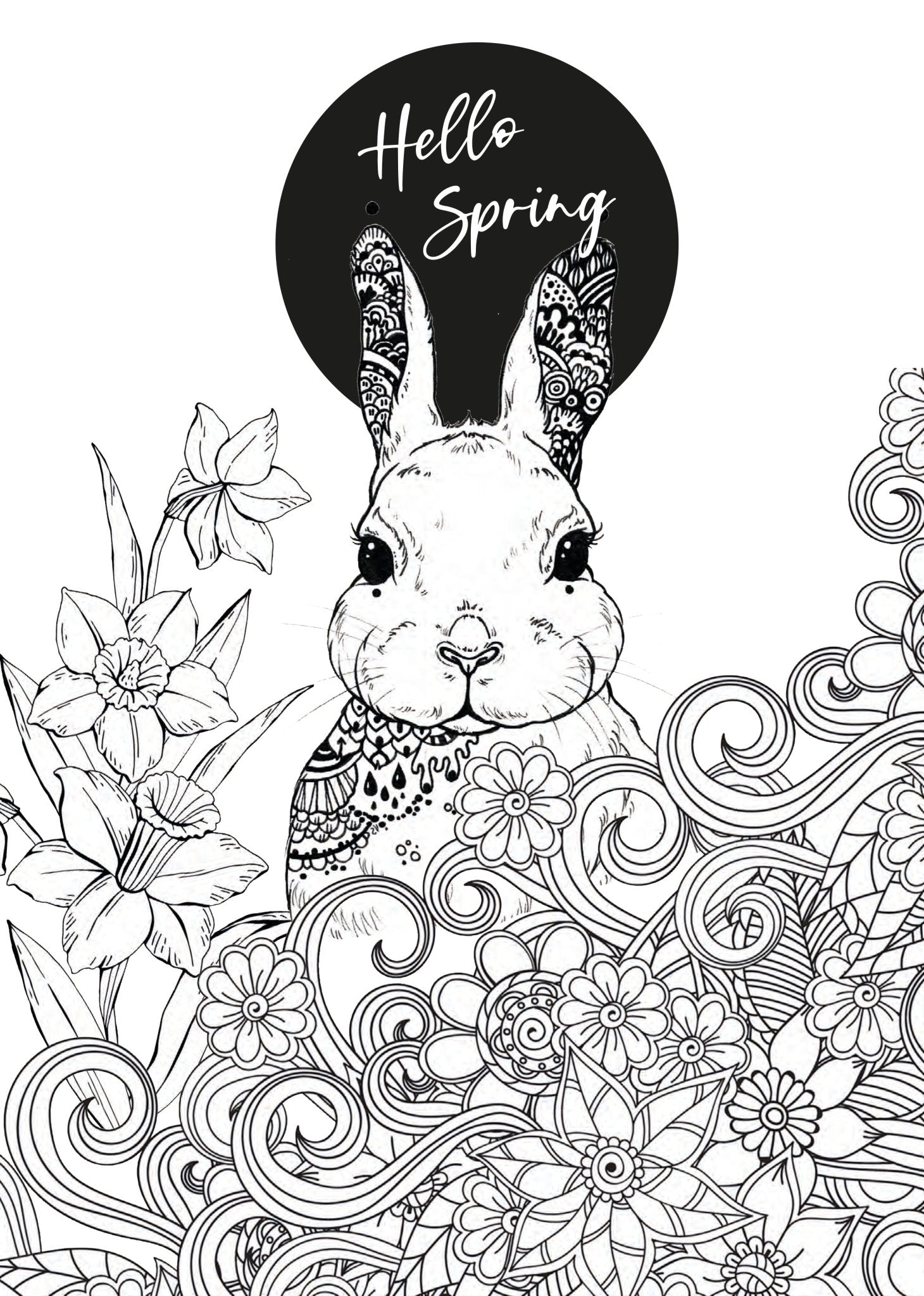 Hello Spring Coloring Book for Adults (Printbook) - Monsoon Publishing USA