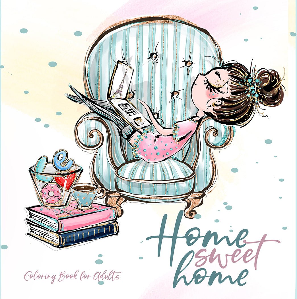 Home Sweet Home Coloring Book for Adults (Digital) - Monsoon Publishing USA