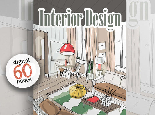 Interior Coloring Book for Adults (Digital)