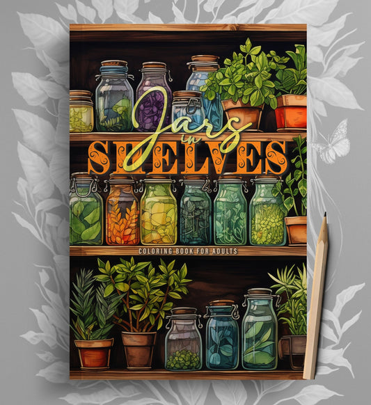 Jars in Shelves Coloring Book (Printbook) - Monsoon Publishing USA