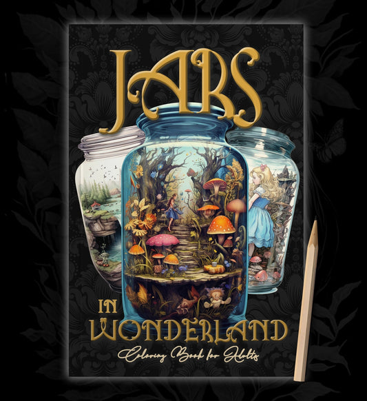 Jars in Wonderland Coloring Book (Printbook) - Monsoon Publishing USA