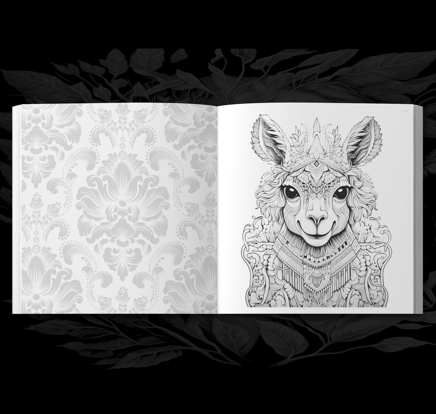 Lama Coloring Book for Adults Grayscale (Printbook) - Monsoon Publishing USA